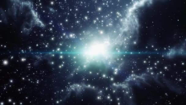 Bright Star Illuminates Dark Space High Quality Footage — Stock Video