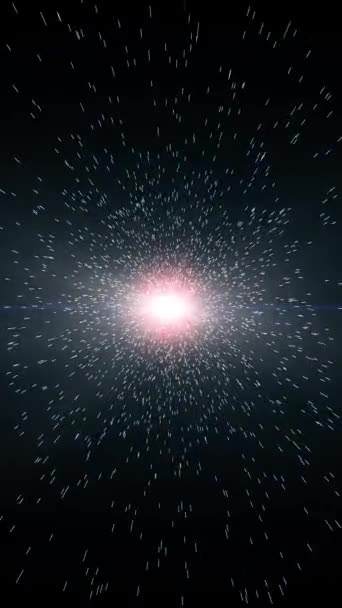 爆発した星 超新星 ニューロン星の誕生 垂直フォーマット 高品質のフルHd映像 — ストック動画