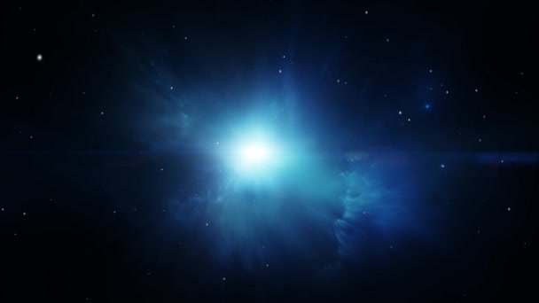 深黑空间中的蓝色星云 高质量的4K镜头 — 图库视频影像