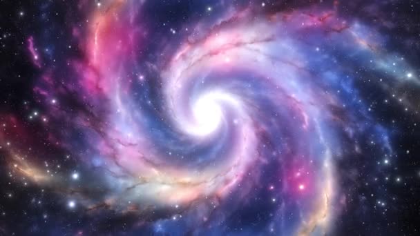 Velká Jasná Spirálová Mega Galaxie Rotující Vesmíru Vysoce Kvalitní Záběry — Stock video