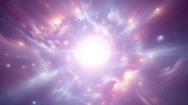 Uzayda patlayan ve nebula oluşturan bir yıldız. Yüksek kalite 4k görüntü