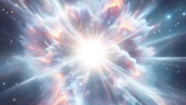 Зірка Яка Вибухнула Космосі Утворює Туманність Високоякісні Кадри — стокове відео