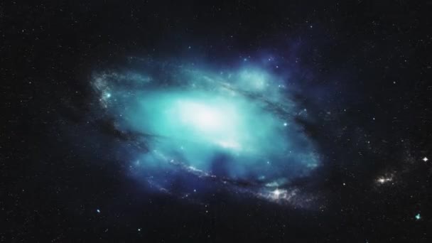 Sfondo Cosmico Con Galassia Nello Spazio Bello Con Stelle Polvere — Video Stock