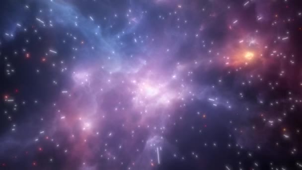 Fondo Vídeo Espacial Con Galaxia Estrellas Polvo Espacial Imágenes Alta — Vídeos de Stock