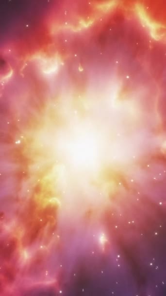 Pionowa Przestrzeń Tła Gwiazdami Pyłem Kosmicznym Galaktyka Materiał Wysokiej Jakości — Wideo stockowe