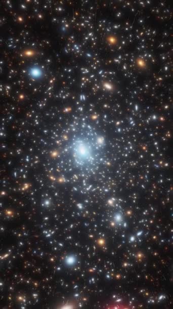 Pionowa Przestrzeń Tła Gwiazdami Pyłem Kosmicznym Galaktyka Materiał Wysokiej Jakości — Wideo stockowe