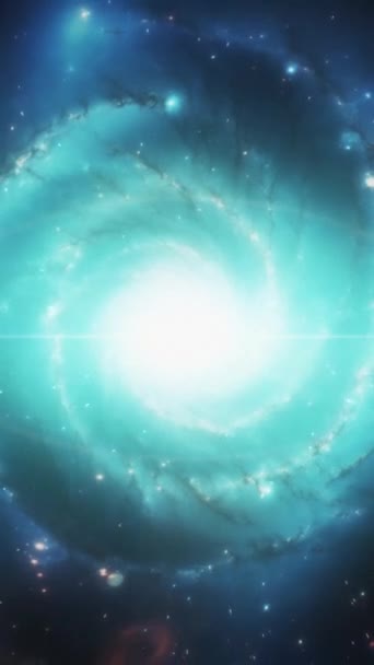 Kosmische Verticale Achtergrond Van Een Prachtig Sterrenstelsel Hoge Kwaliteit Beeldmateriaal — Stockvideo