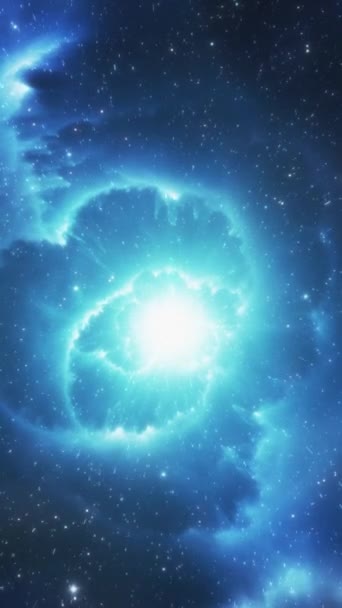 Kozmikus Függőleges Háttere Egy Gyönyörű Galaxisnak Kiváló Minőségű Felvételek — Stock videók