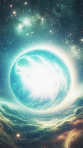 Una Supernova Una Stella Neutronica Centro Una Galassia Filmati Fullhd — Video Stock