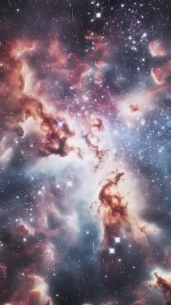 宇宙的垂直背景美丽的星系 高质量的镜头 — 图库视频影像