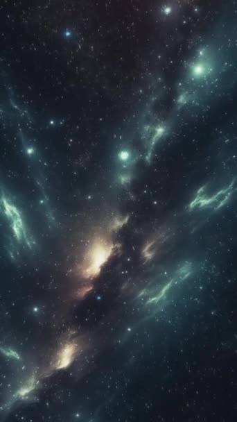 Fond Vertical Cosmique Une Belle Galaxie Images Haute Qualité — Video