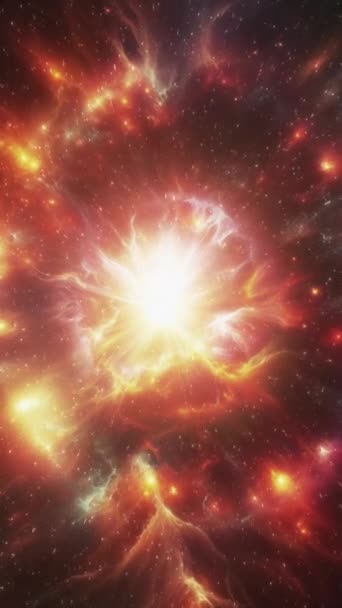 Kosmiczne Pionowe Tło Pięknej Galaktyki Materiał Wysokiej Jakości — Wideo stockowe