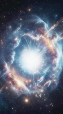 Kozmik arka plan. Galaksiye uçuş. Yüksek kalite 4k görüntü