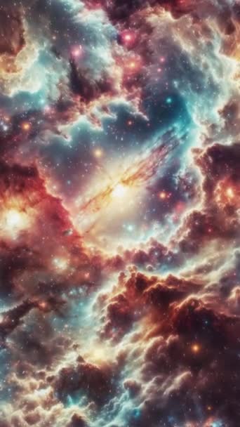 Kozmik Arka Plan Galaksiye Uçuş Yüksek Kalite Görüntü — Stok video
