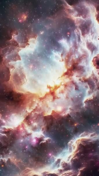Космический Фон Полет Галактику Высококачественные Кадры — стоковое видео