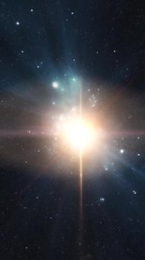 Uzayın güzel manzaraları. Dikey video. Yüksek kaliteli görüntüler