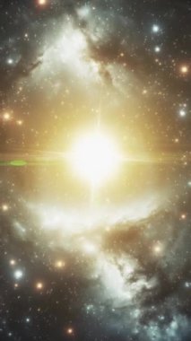 Bir süpernova, bir galaksinin merkezinde bir nötron yıldızı. Yüksek kaliteli FullHD görüntüler