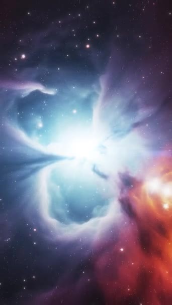 素晴らしい銀河の美しい宇宙背景 バーティカルビデオ 高品質のフルHd映像 — ストック動画