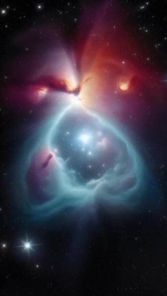 Fundal Spațiu Frumos Galaxie Uimitoare Videoclip Vertical Înregistrare Fullhd Înaltă — Videoclip de stoc