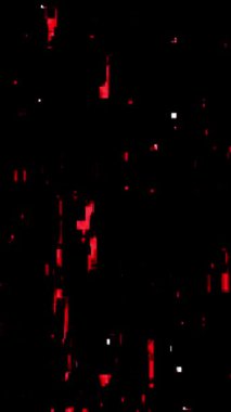 Bozuk bir televizyon şeklinde arıza. Video dikey formatta. Hackleme etkisi. Yüksek kaliteli FullHD görüntüler