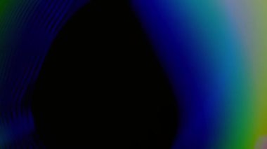 Dinamik soyut desenler siyah arkaplan karşısında canlı renklerde ortaya çıkar.