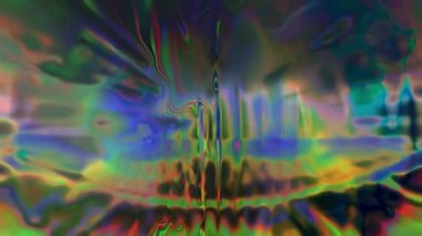 Dinamik bir şekilde hareket eden renkli soyut şekillerin büyüleyici bir görüntüsüne dalın.