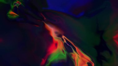 Canlı renkler harmanlanarak büyüleyici soyut şekiller oluşturur..