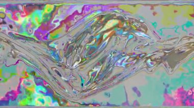 Dönen renkler ve şekiller sanatta büyüleyici soyut dalgalar oluşturmak için harmanlanır.