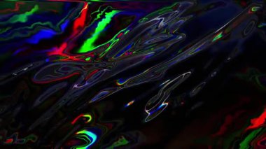 Renkli şekillerin dinamik hareketlerini koyu bir arkaplanda deneyimleyin.