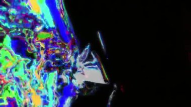 Soyut bir biçimde dinamik şekillerin ve canlı renklerin görsel keşfi