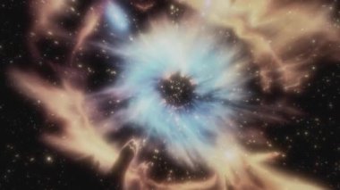 Canlı renkler ve yumuşak efektlerle dolu çarpıcı bir nebulada yolculuk.