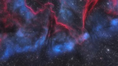 Renkli bulutsular ve yumuşak renklerle dolu canlı bir kozmik sahne yaşayın..