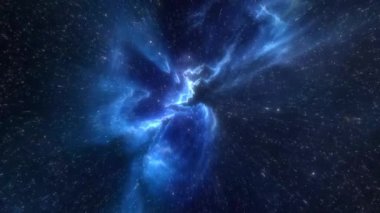 Dönen renkler ve yıldızlarla dolu çarpıcı bir kozmik manzarayı keşfedin..