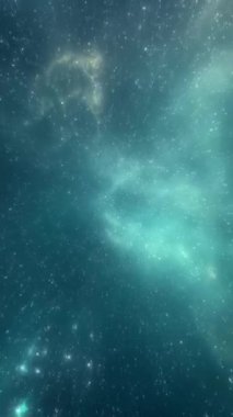 Geniş, derin bir uzayda canlı kozmik bulutsuyu ve parıldayan yıldızları keşfedin..