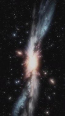 Parlak, parlak yıldızlı renkli bir kozmik nebula keşfedin..