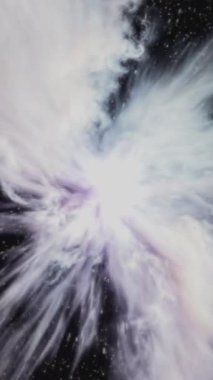 Göz kamaştırıcı yıldızlarla dolu canlı bir kozmik nebulada yolculuk.