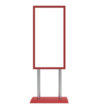 Hazırlanmış 3B ortamda reklam panoları