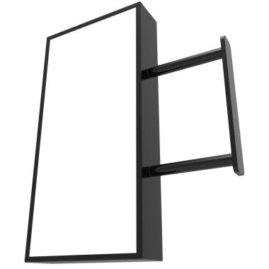 İzole edilmiş 3 boyutlu illüstrasyonda CGI açık reklam panoları