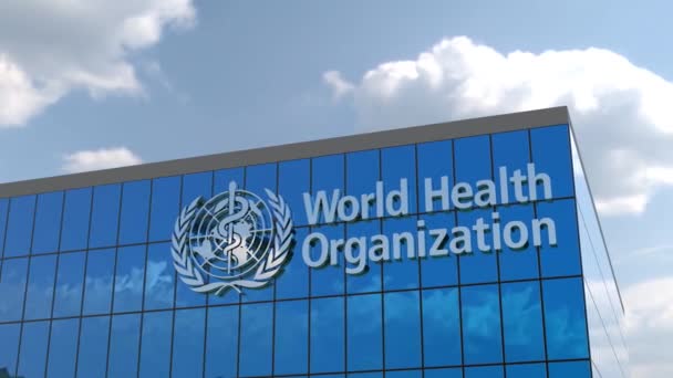 Dünya Sağlık Örgütü Editör Kurumsal Logosu — Stok video