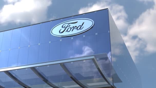 Ford Materiał Redakcyjny Eleganckiego Nowoczesnego Biurowca — Wideo stockowe