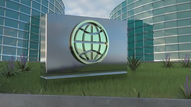 World Bank Editorial Essence Corporate Identity Motion — Stock video