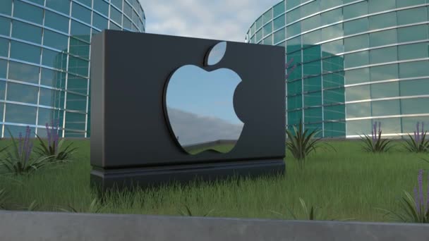 Apple Apenas Editorial Cativante Animação Logotipo Corporativo — Vídeo de Stock