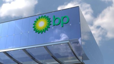 BP plc Step inside this impressive corporate headquarters building with 4K only editorial footage. With its sleek glass exterior and modern design, this building is sure to impress. clipart