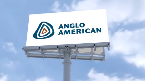 Anglo American Plc Tranquil Skyline Branding Transportando Paz Fuerza — Vídeo de stock