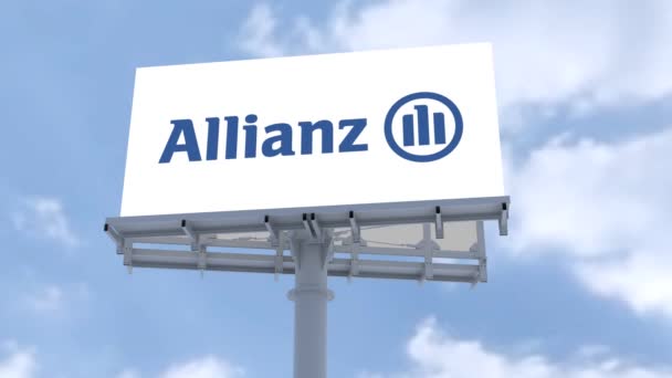 Allianz Bulutlu Rüya Logosu Lham Verici Hayal Gücü Vizyon — Stok video