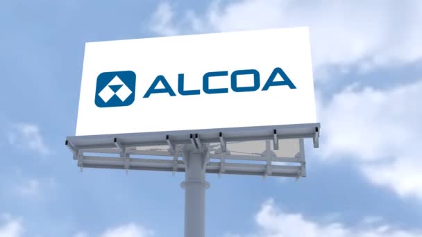 Alcoa Şirketi Yenilikçi Bulut Logosu Tasarımı Kurumsal Kimliğin Yeniden Tanımlanması — Stok video