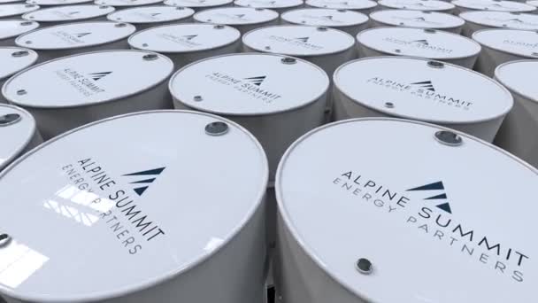 Alpine Summit Energy Partners Oil Barrel Symphony Editorial Animation Energy — Vídeos de Stock