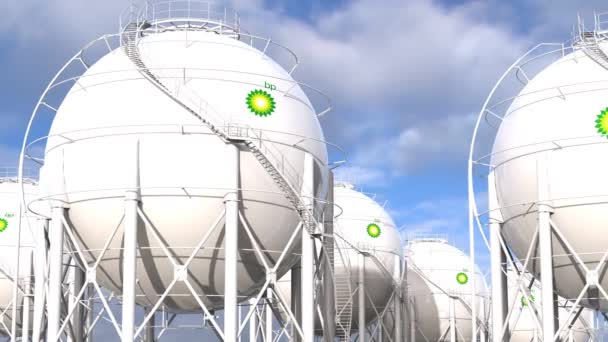 British Petroleum Exploring Petrochemical Production Facilities Editorial Render — Vídeos de Stock
