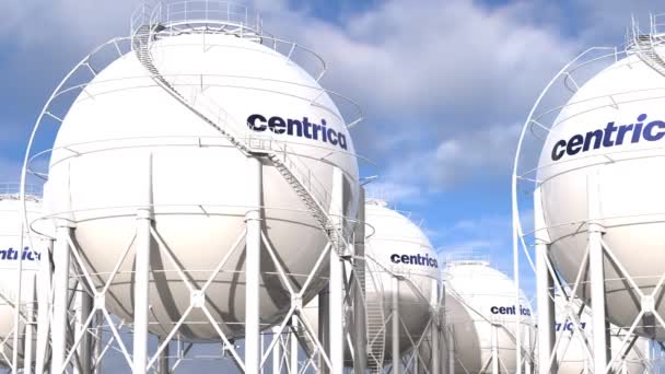 Centrica Petrochemical Industry Insights Esferas Gnl Glp — Vídeo de Stock