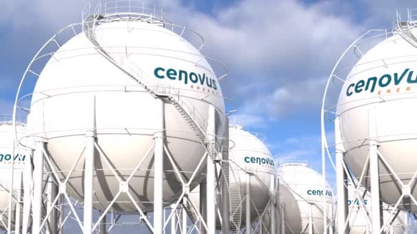 Cenovus Energy Lng Lpg Sphere Storage Solutions Editorial Render — Stock video